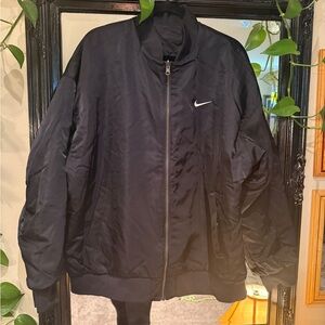 Nike Black Zip-Up bomber Jacket